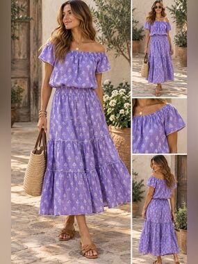 Anthro Aspiga 100% Cotton Boho Two-Piece Shirt & Skirt Set Size M